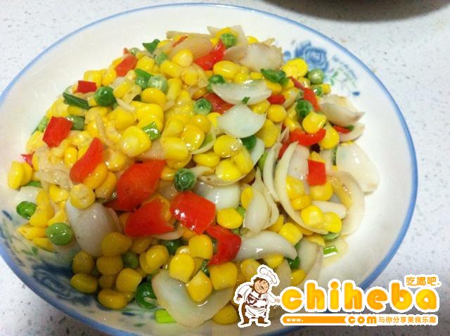 青豆玉米炒百合（小清新）的做法 步骤3